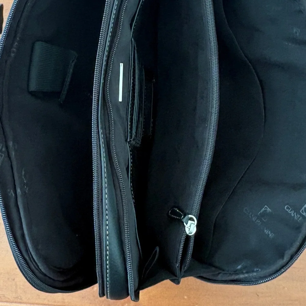 Giani Bernini Laptop Tote Bag Multi-Compartment‎ Leather, Womens Large Black